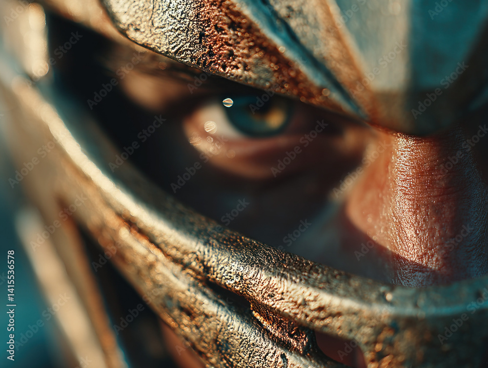 A detailed image of a lacrosse player's protective mask