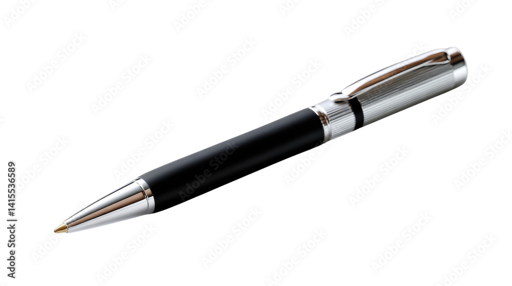 Sleek Writing Instrument: A close-up shot of a polished ballpoint pen showcases its elegance and functionality, ready to capture thoughts, ideas, and signatures. Sleek Writing Instrument: A close-up shot of a polished ballpoint pen showcases its elegance and functionality, ready to capture thoughts, ideas, and signatures.