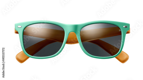 Stylish Sunglasses: A vibrant pair of sunglasses, in a classic design, embodies summer adventures, and shielding the eyes
