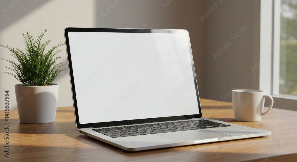 laptop on the table laptop on the table