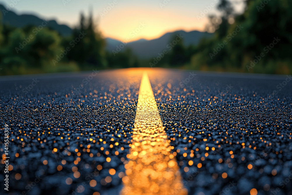 A realistic depiction of a street road background, perfect for urban settings.