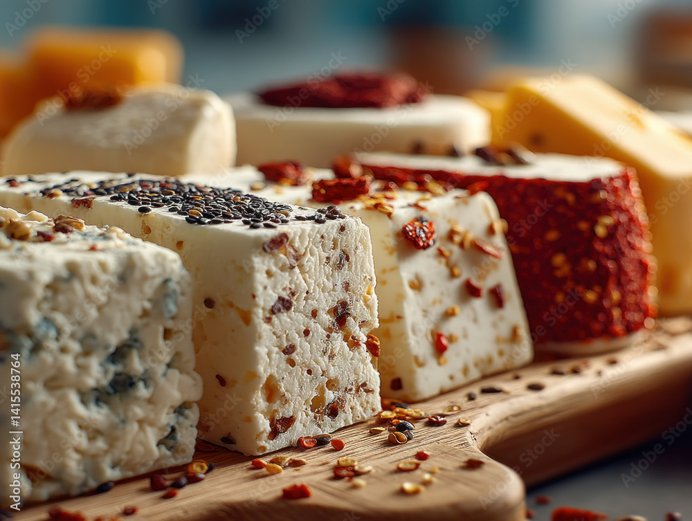 A selection of Mexican cheeses ready for cooking