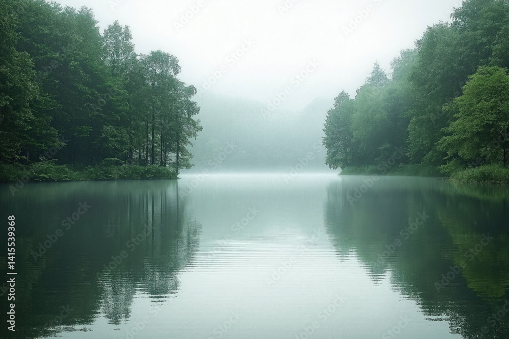 A soft green-grey background that conveys tranquility and harmony.