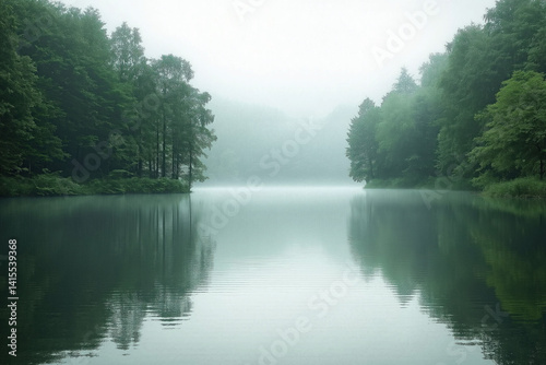 Obraz na płótnie A soft green-grey background that conveys tranquility and harmony. w salonie