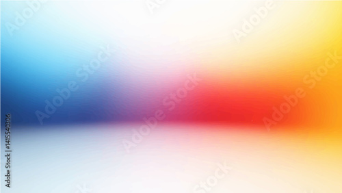 Vibrant gradient background blending colors from warm hues to cool tones