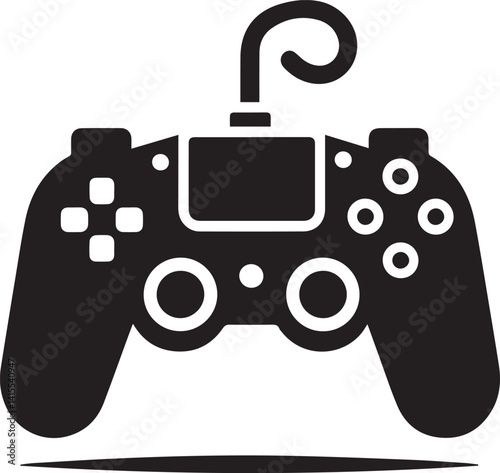 Video game controller silhouette vector set video game controller
