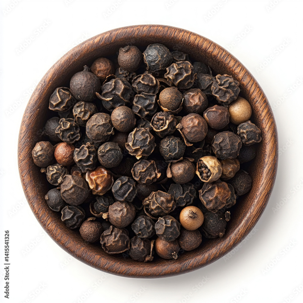 black pepper isolated