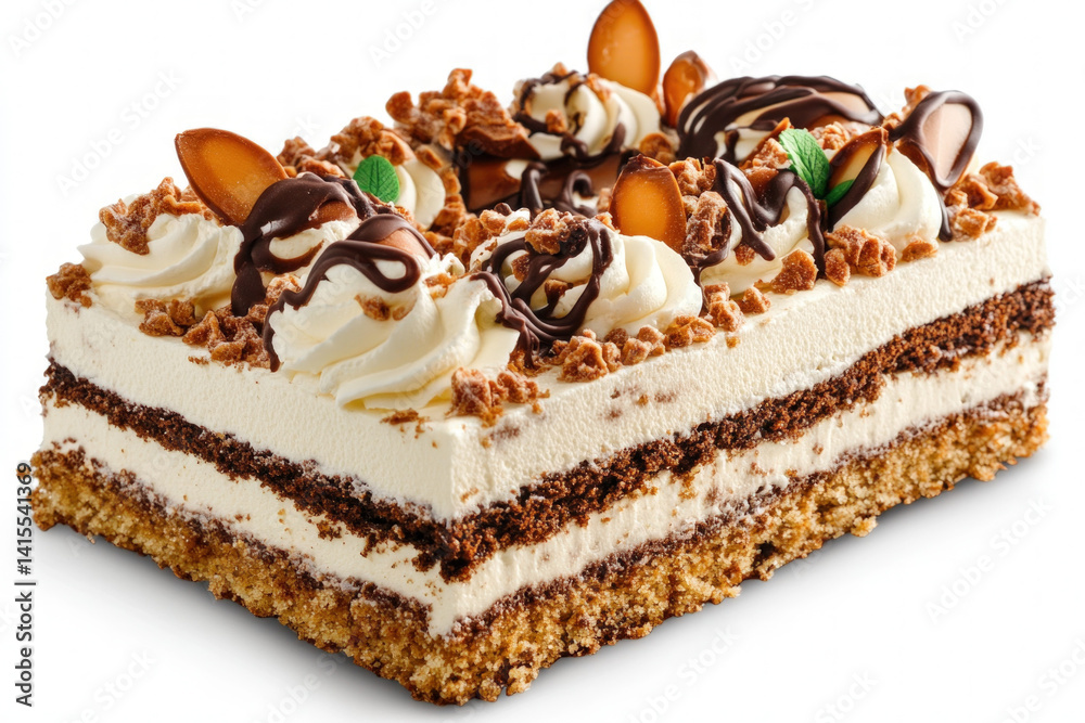 Birthday Cake On White Background