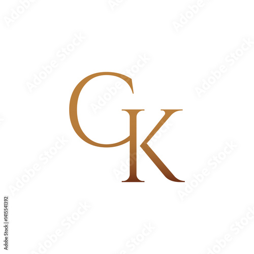 Creative letter CK, Modern Minimalist