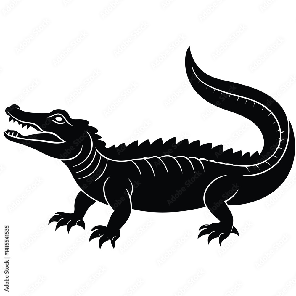 Obraz premium Alligator Clipart Illustration