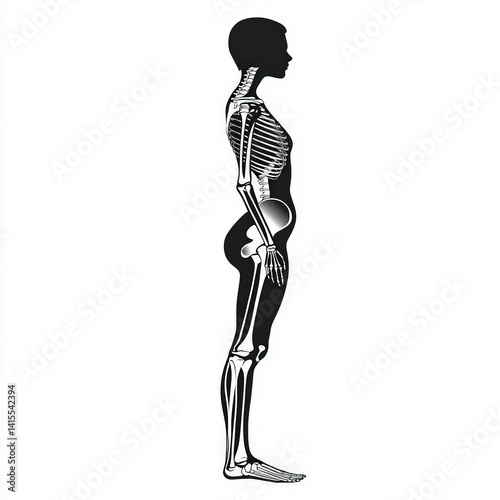 joint silhouette , black an...