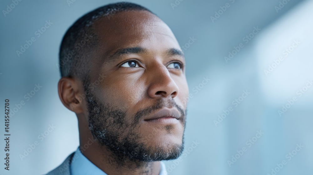 thoughtful person in professional attire stands against blurred office background signifying concept of financial regulation thoughtful person in professional attire stands against blurred office background signifying concept of financial regulation