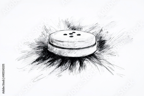Sketch button: A stylized r...