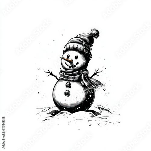 snowman silhouette , black ...