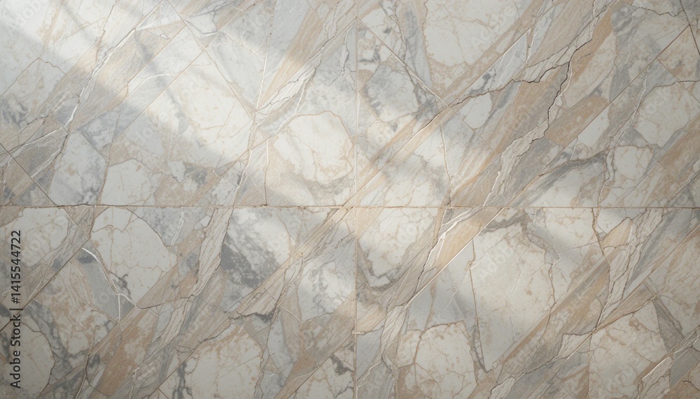 Naklejka premium Elegant marble flooring installation interior space photography natural light close-up view luxury design concepts for home decor