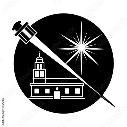 Medical Laser silhouette vector