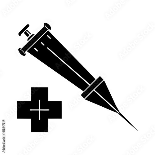 Medical Laser silhouette vector