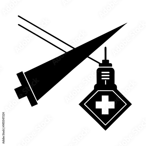 Medical Laser silhouette vector