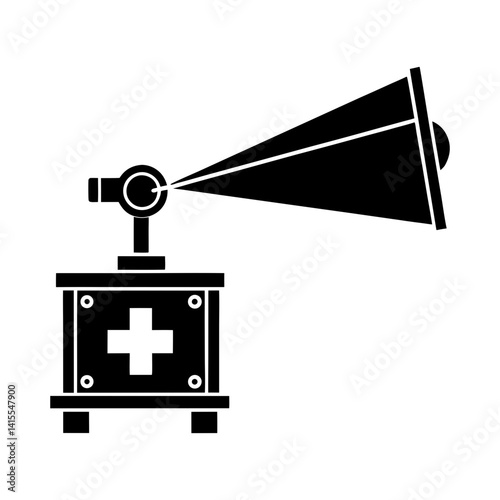 Medical Laser silhouette vector