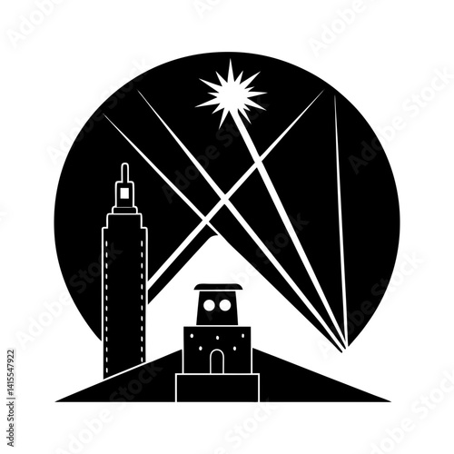 Medical Laser silhouette vector