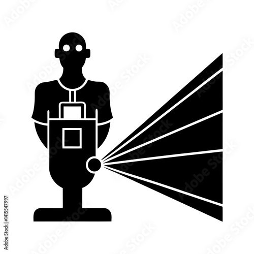 Medical Laser silhouette vector