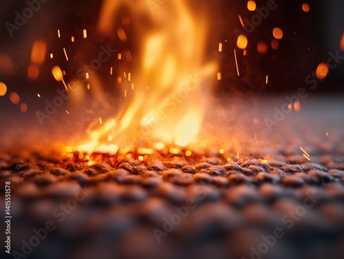 Electrical Cable Ignites Under Rug Causing Flames and Sparks