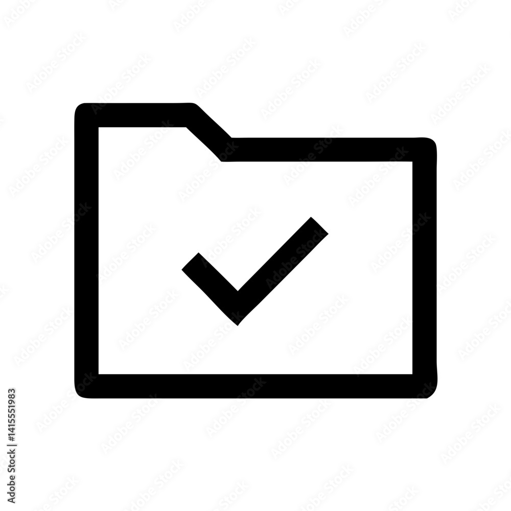 Folder Check Icon Vector Illustration Folder Check Icon Vector Illustration