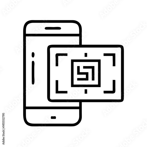 QR Code Payment on Smartphone Display  