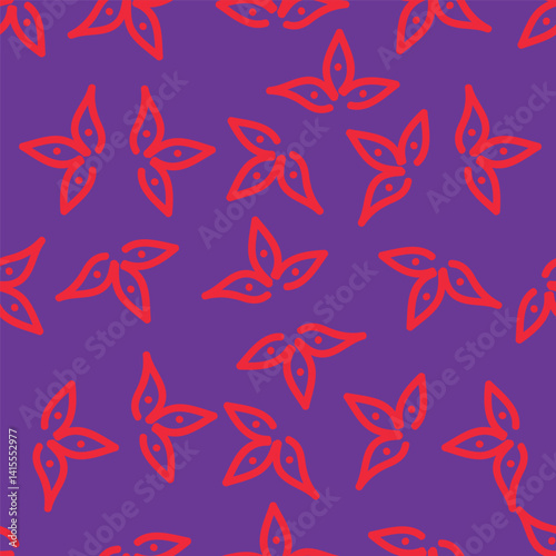 textile design with abstract flower pattern