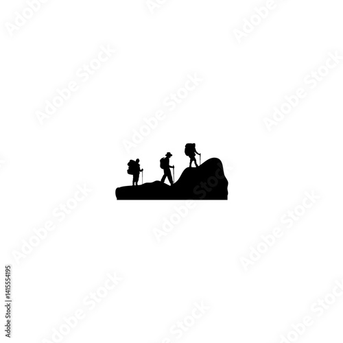 Backpacker Silhouette, hiking