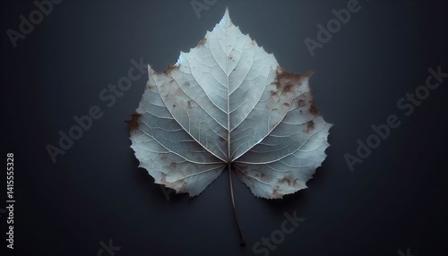 Ghostly Pale Aspen An aspen leaf faded to a near white papery an