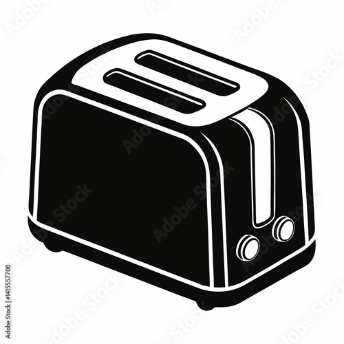Toaster Appliance Silhouette Icon for Kitchen Equipment