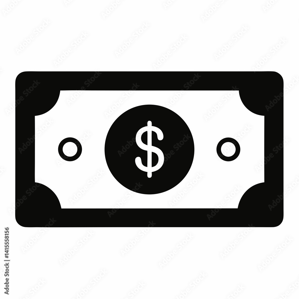 Dollar Cash Stack Icon for Financial Concepts and Payments Dollar Cash Stack Icon for Financial Concepts and Payments