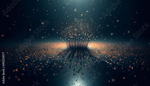 Floating Pollen on Water Shadows of individual pollen grains flo