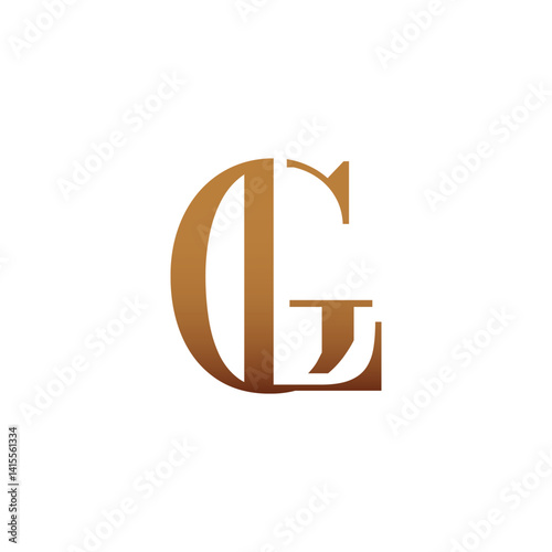 Creative letter GL for corporate, business and marketing.