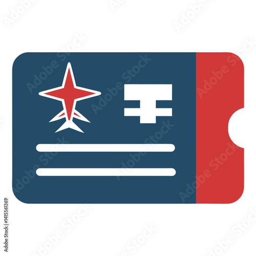 boarding pass ticket card icon flat silhouette