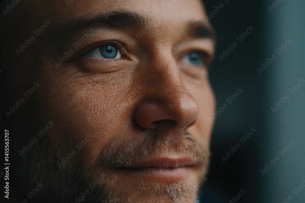 Obraz premium create minimalistic portrait capturing individual deeply engaged in intimate conversation ensure any race age or gender