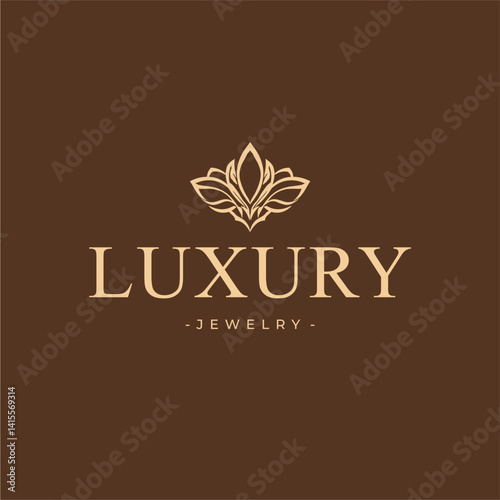 Elegant Floral Jewelry Shop Logo