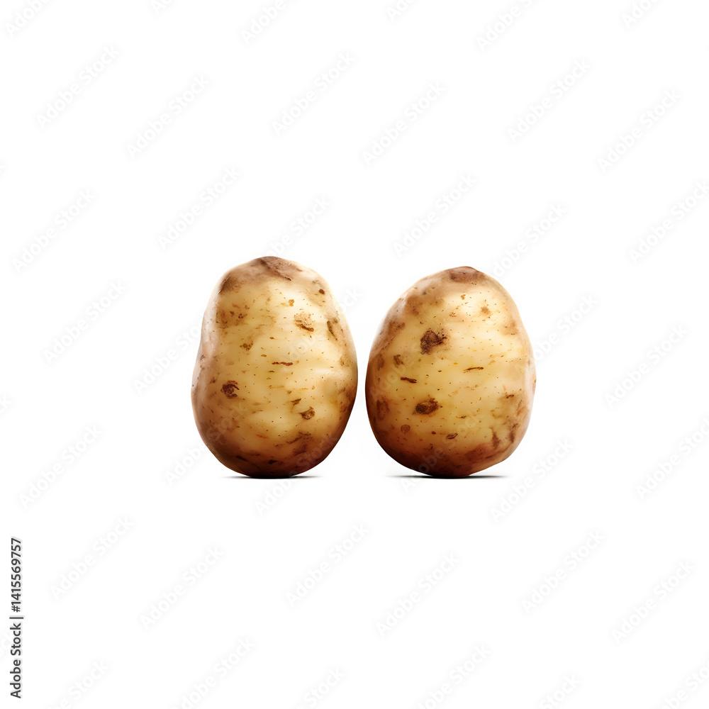 Fototapeta premium potatoes isolated on white background