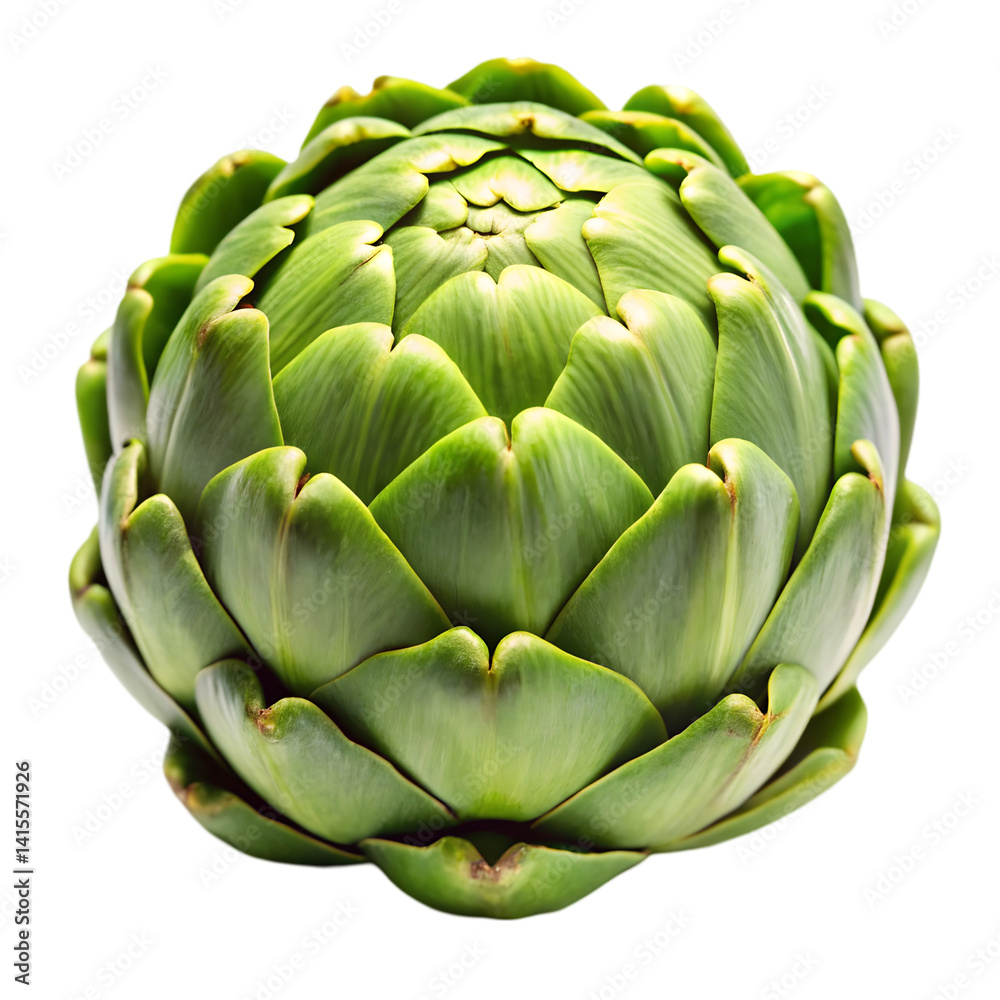 Fototapeta premium fresh-green-artichoke-isolated-on-white-backg