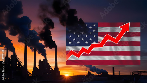 US industrial pollution and economic growth graph