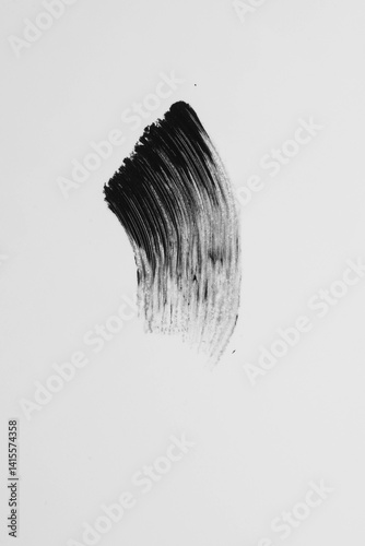 swatch of black ink on a white background