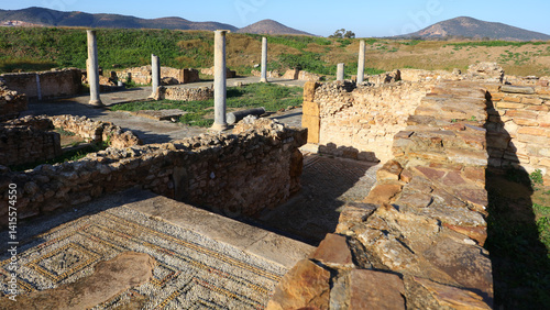 Casa de Neptuno, Yacimiento Thuburbo Majus,  El Fahs, Túnez
