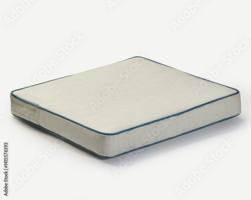 Obraz na płótnie Comfortable square seat cushion resting on white background w salonie
