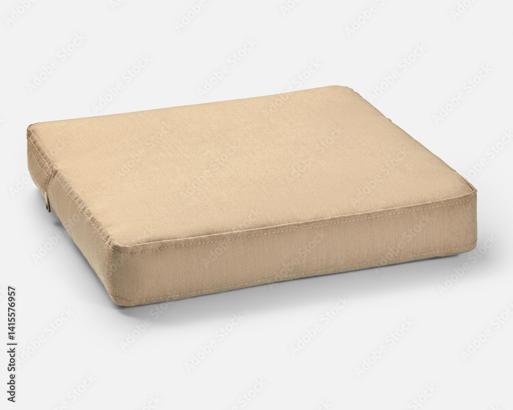 Beige square outdoor seat cushion providing comfort and style