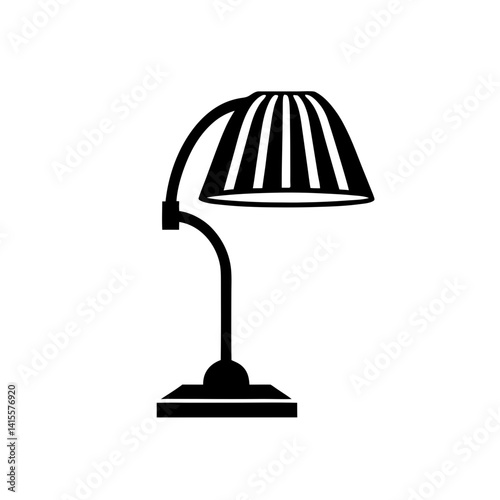 Stylist Table lamp illustration black and white home lighting furniture table light

