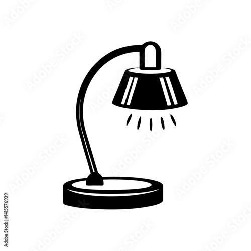 Stylist Table lamp illustration black and white home lighting furniture table light
