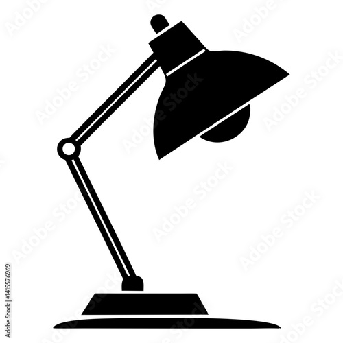 Stylist Table lamp illustration black and white home lighting furniture table light
