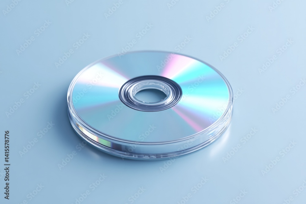 minimalistic still life of single cd disc on pristine solid background minimalistic still life of single cd disc on pristine solid background