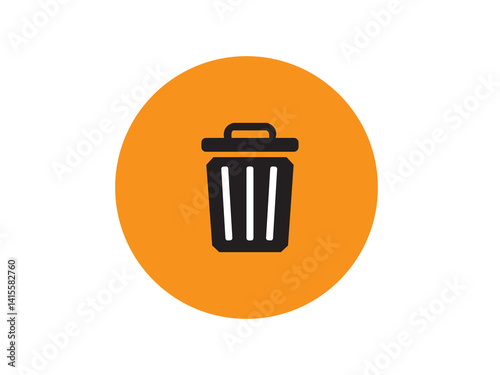 Dustbin icon in circle 